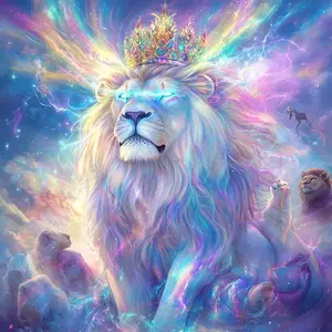 Lion King Pattern DIY Diamond Arts Colorful Painting Kit without Frame, DIY 5D Diamond Arts Colorful Painting Kit, Wall Art Decor for Home, Handicraft
