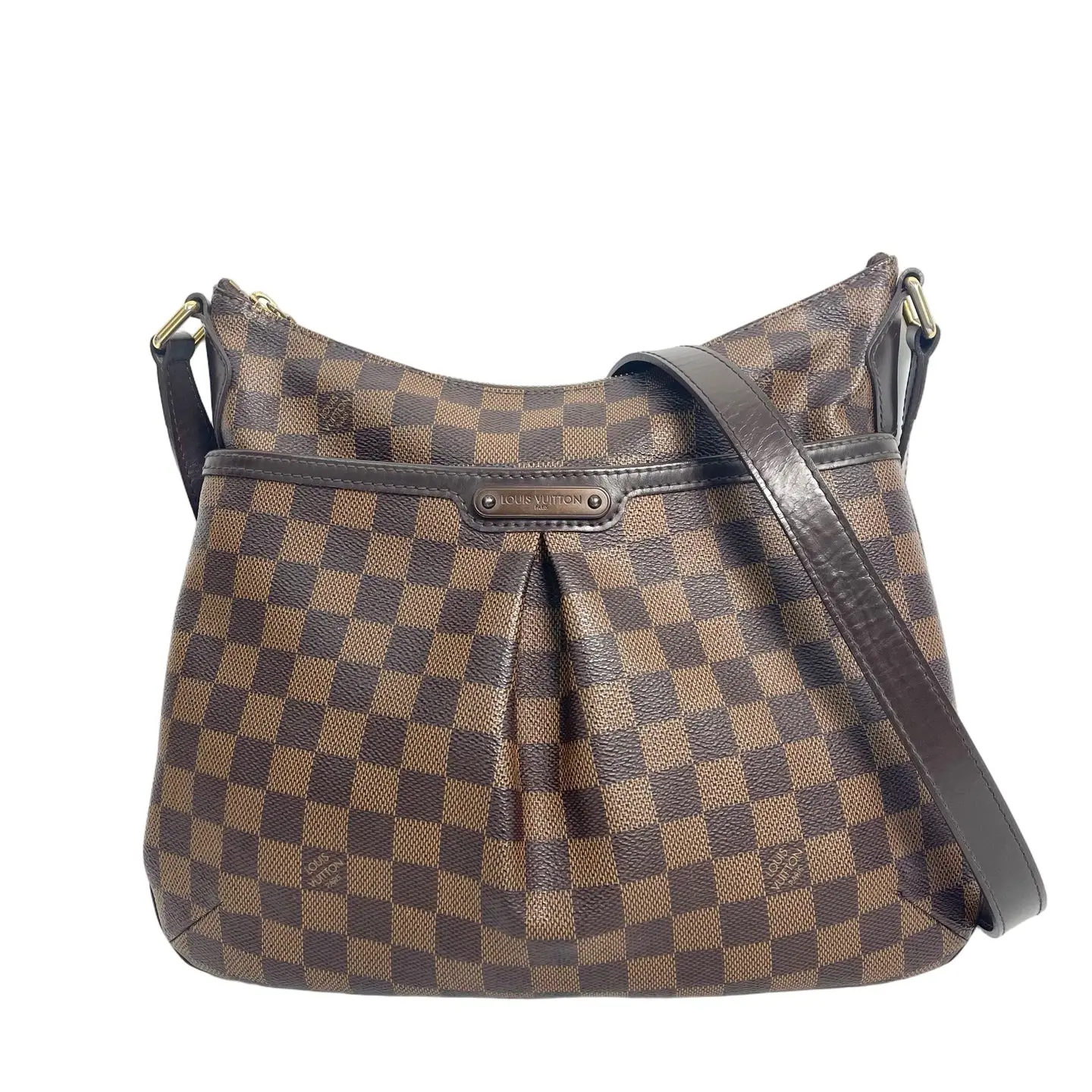 Pre-owned canvas crossbody LOUIS VUITTON Vintage Bloomsbury Bag | Brown Check Messenger Bag