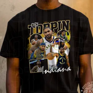 JALILELKHOURY Obi Toppin Tee For Indiana Basketball Aficionados Vintage 90s Rap Style T-shirt Graphic Gift Men Women