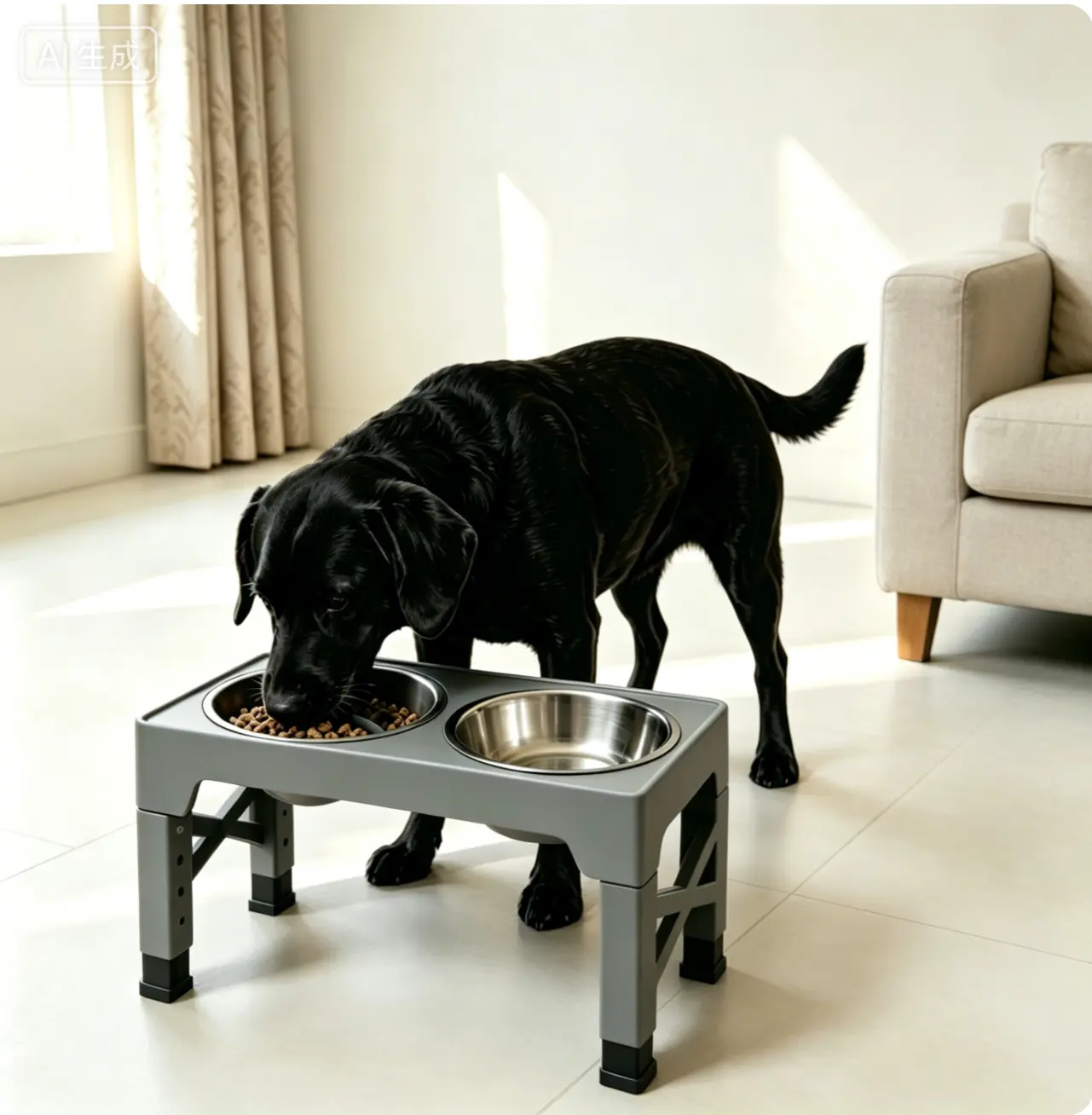 Elevated Dog Bowl – 5 Adjustable Height Stands, 2 Stainless Steel Bowls & 1 Slow Feeder, 3.2 Inches to 12.2 Inches, Suitable for Small to Large Dogsk,DealsforYouDays