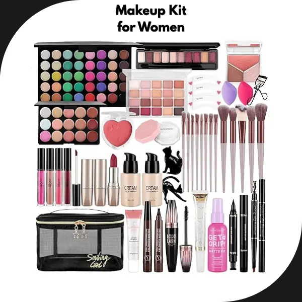 Women's All-in-1 Makeup Kit - Beginner-Friendly Set with Foundation, Eyeshadow Palette, Makeup Brushes & Beauty Essentials - Ideal Gift for Teens, Graduation & Special Occasions