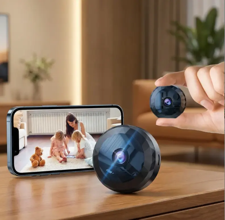 1080P Hidden WiFi Spy Camera | Long Battery Indoor Home Security Cam Motion Detection App Remote Control Black