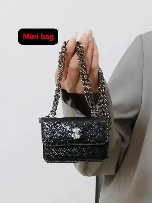 Women's Fashionable Chain Strap Crossbody Bag, Casual Versatile Shoulder Bag for Daily Commuting, Versatile Travel, Shopping, Dating, and Gift Giving Magnetic Closure Gym Bag Denim Foldable Patent Leather