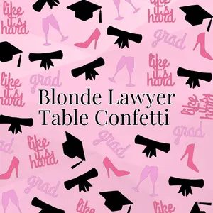 Blonde Lawyer Graduation Table Confetti