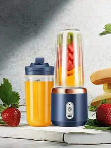 Portable Wireless Automatic Juicer Machine - Electric Juice Maker with Dual Cups + Sports Lid, Suitable for Home, Outdoor Camping, Kitchen & Gifting