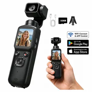 4K Vlogging Camera,Pocket Digital Camera for YouTube with 330° Rotating Lens,WiFi,1.72" Touch Screen,Face Tracking