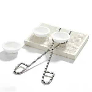 Jewelry Melting & Casting Kit – Ceramic Crucible Tongs 2PCS Crucible Bowls & Heat Resistant Honeycomb Soldering Board for Gold Silver
