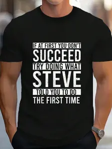 100% Cotton STEVE Gifts Name Personalized Birthday Presents Funny STEVE T-Shirt Women's Men's Graphic Tee Crew Neck summer vacation Tops