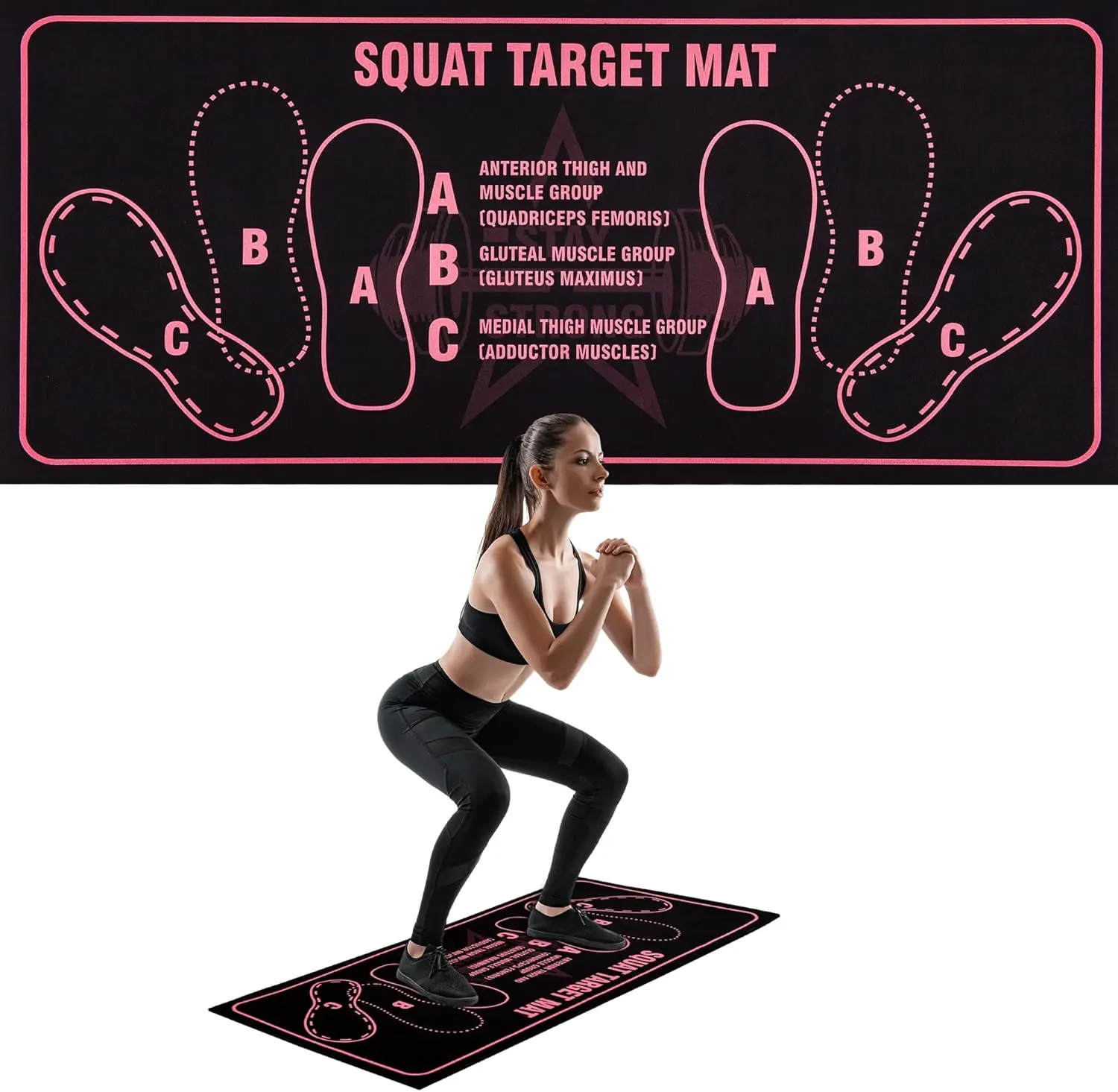 Anti-Slip Squat Pad Set, Durable Non-Skid Training Mat for Home and Gym Use, Ideal Exercise Equipment for Fitness Enthusiasts, Gym Accessories, Gym Floor Mat, Exercise Mat Tiles