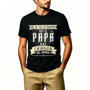 Stylish Cotton TShirt Featuring Deja Tu Lo Guapo Soy El Papa Max Chingon del Mundo Design