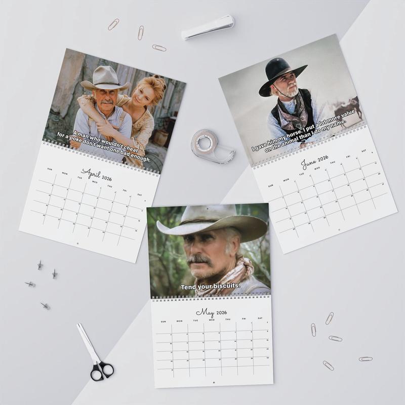 Best Line Of Woodrow and Gus Quotes 2026 Wall Calendar, Lonesome Dove Movie Desktop Calendar, Funny Western Movie Calendar, Cowboy Movie Merch, Wall Decor, Home Decoration, Christmas Holiday Gift, New Year Present.