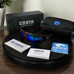 Costa Del Mar Sport Shield Sunglasses | Blue Mirror 580 Polarized Lens | Gloss Tortoise Performance Frame for Fishing, Boating, Driving & Offshore Adventure