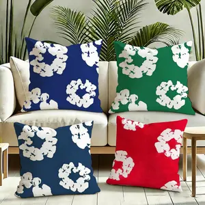 Denim tears Cushion Cover Plush Reversible Pillow Cover: Perfect for Car Rides, Sofa Lounging, Bedroom Relaxation & More A Thoughtful Gift for Loved Ones!