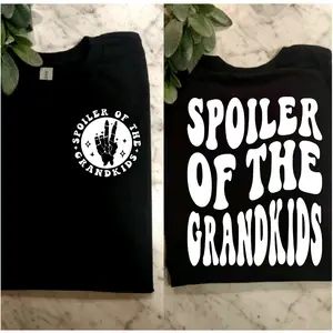 grandparent shirt spoiler of the grandkids popular cute retro wavy lettering grandma nana mimi gigi life