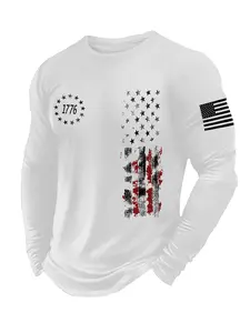 Men's Classic Fit Long Sleeve T-Shirt, Casual Fitted Knitwear, Regular Size, Moderate Fabric Thickness, Best Seller Variety, Shein's Top Sellers