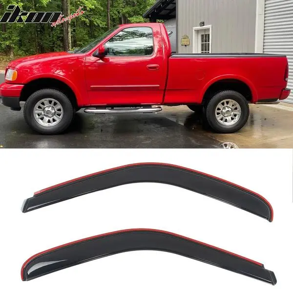 Fits 1997-1999 Ford F250& 97-03 F150 Standard Cab In-channel Window Visor Rain Shade