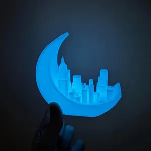 Crescent Moon City Glow in the Dark Shelf Decor Bookend  | Crescent City Inspired | Bookish Merch | Romantasy Gift