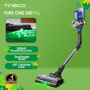 Tineco Pure ONE S50 Pro Cordless Vacuum, 150AW Suction, 95Min Runtime, Anti-Tangle Brush, 120° Green Light, Easily Tackles Large Debris, Stick Vacuum Cleaner for Pet Hair, Carpet & Hard Floor