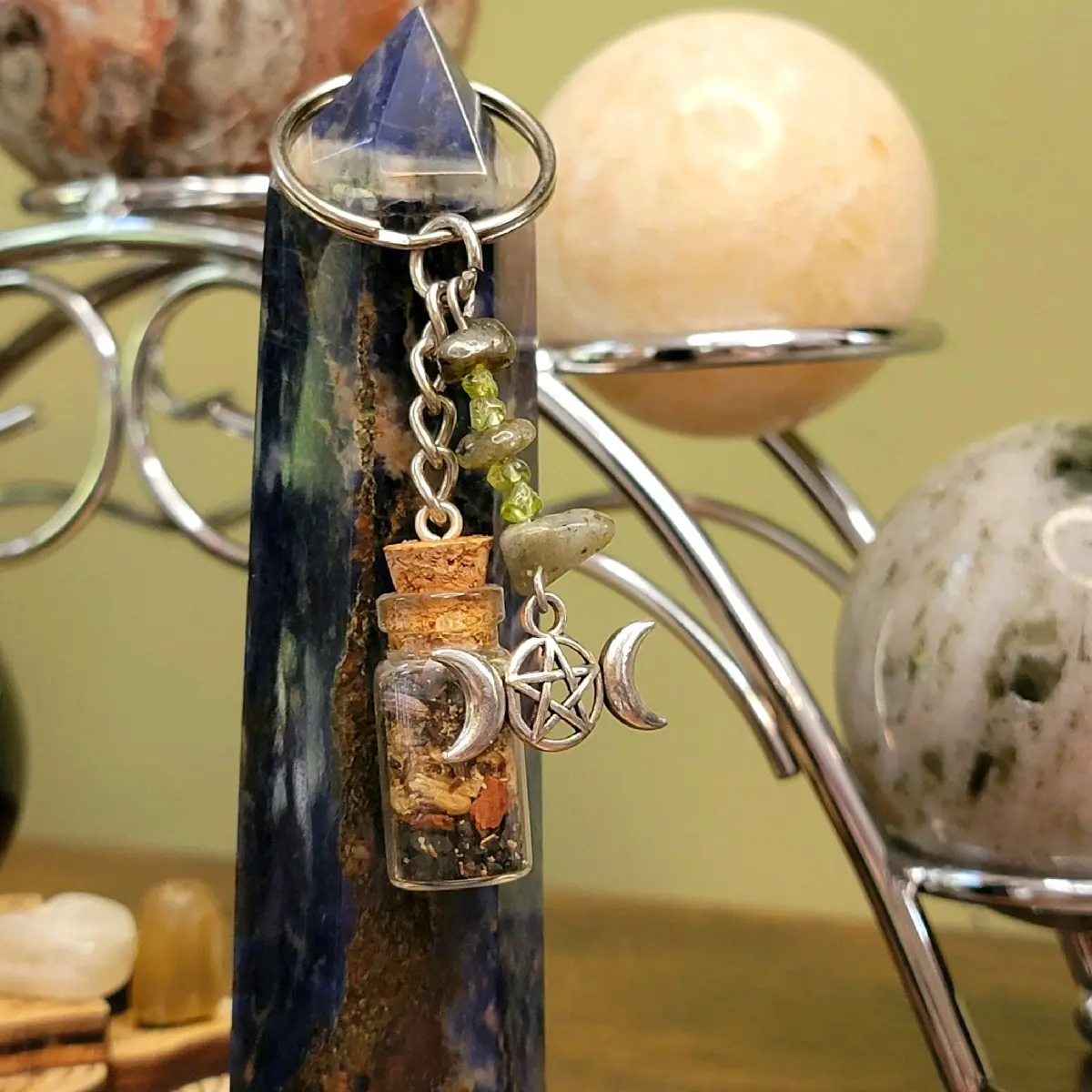 Energy Protection Blessing Bottle Keychain