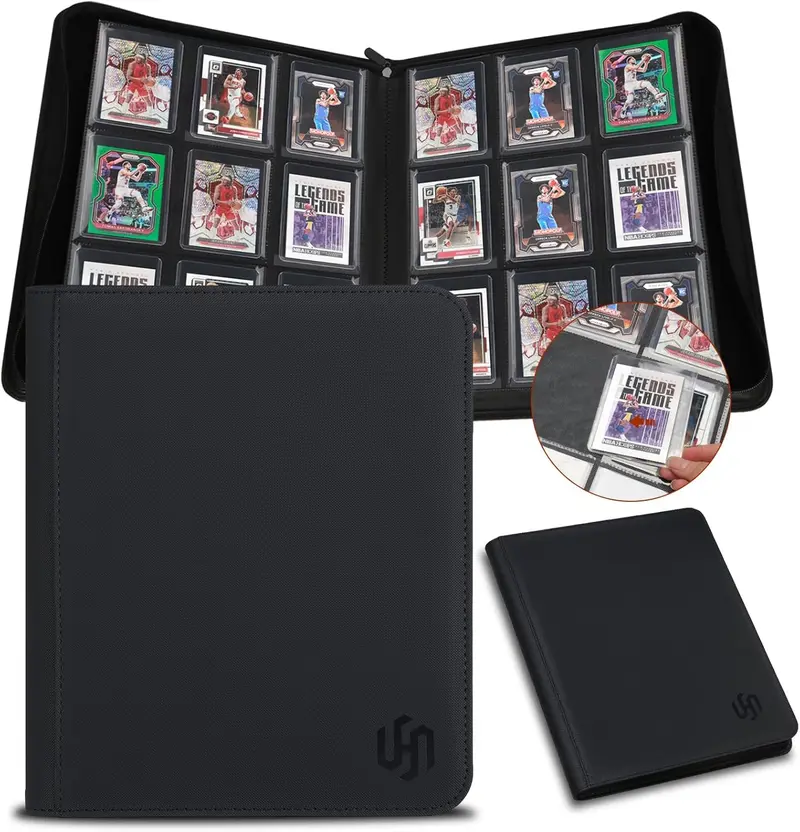 staples trading card binder Trading Card Binder 9-Pocket – Holds 324 Cards Purple