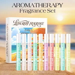 10-Piece Summer Brazilian Romantic Perfume Set, Vanilla Caramel Amber Fruit Scent, Perfect Gift for Women Christmas Halloween, Fragrance Mist Set
