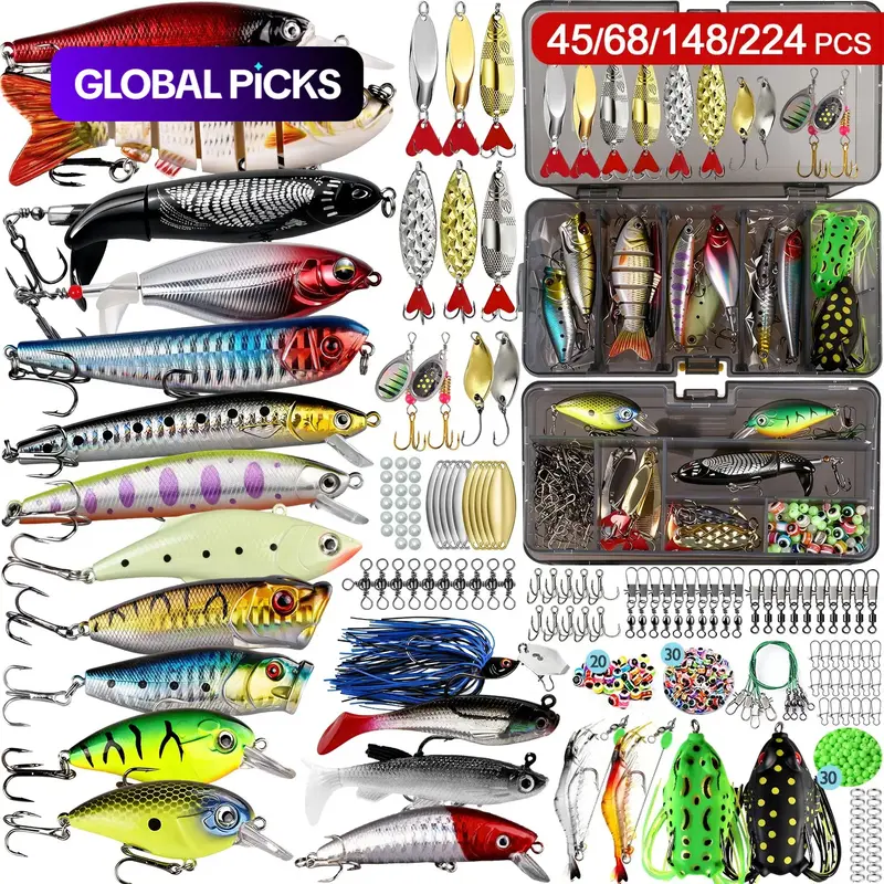 best lures for coho surf fishing Dr.Fish 269 Pieces Tackle Box Kit, Saltwater Ocean Beach Fishing Gear Supplies, Lure&Rig Accessories, Bucktail Jigs Saltwater best lures for coho in