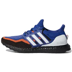 Adidas Ultra Boost Midsole Men's Running Shoes Blue & White Comfortable Stylish High-Performance Fabric Upper Shock-Absorbing Non-Slip Lightweight Low-Top All Seasons
