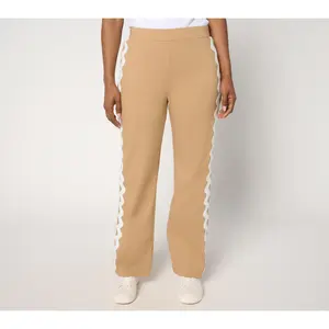 by Stacy London Regular Stretch Rickrack Trim Ankle Pants