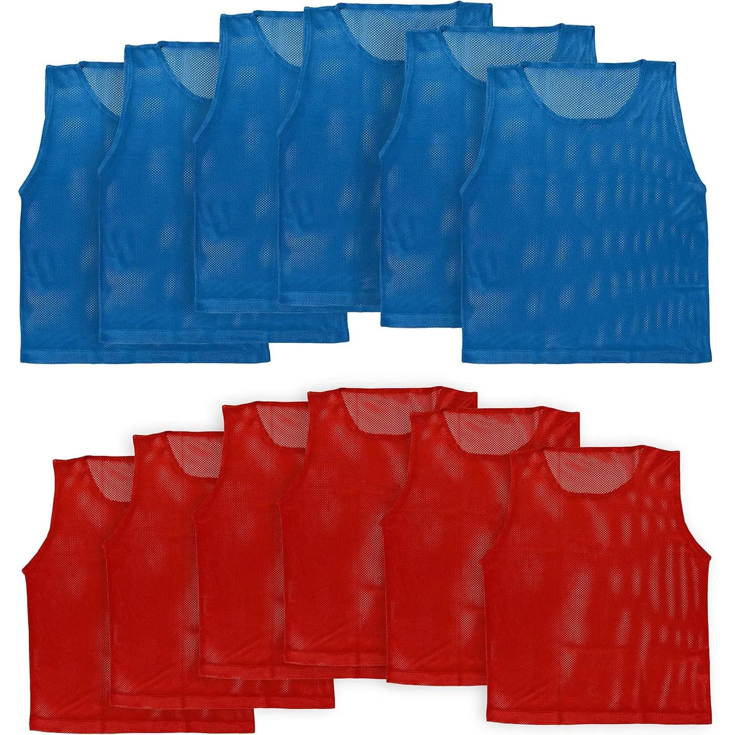 LITEMESH Pinnies (Set of 12/24 Practice Vests) Youth Pinnies, Pennies for  Youth, and Scrimmage Vests