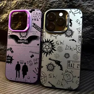 TV Series S-Supernatural Phone Case For For IPhone 16 17Pro Max 15 Pro 14 Plus 12 13 X XS Max XR Colorful Silver Cover