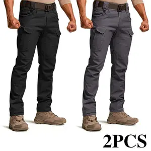 HOMUG Men's Lightweight Cargo Pants – Sturdy and durable, featuring large-capacity zippered pockets and straight-cut hems. Available in multiple colors, they are ideal for spring and autumn wear.（Please order according to the size chart）