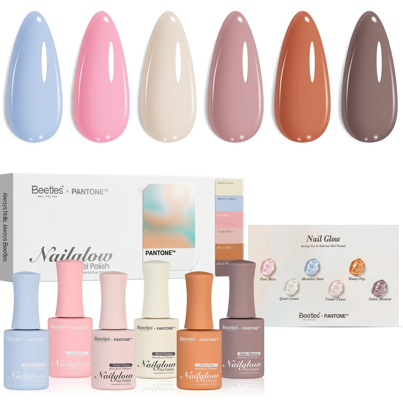 Beetles x PANTONE Nailglow Color Gel Polish Set