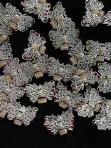 230-239 5PCS Bee Flower Beads | Cute Rhinestone DIY Charms for Jewelry & Beaded Pens