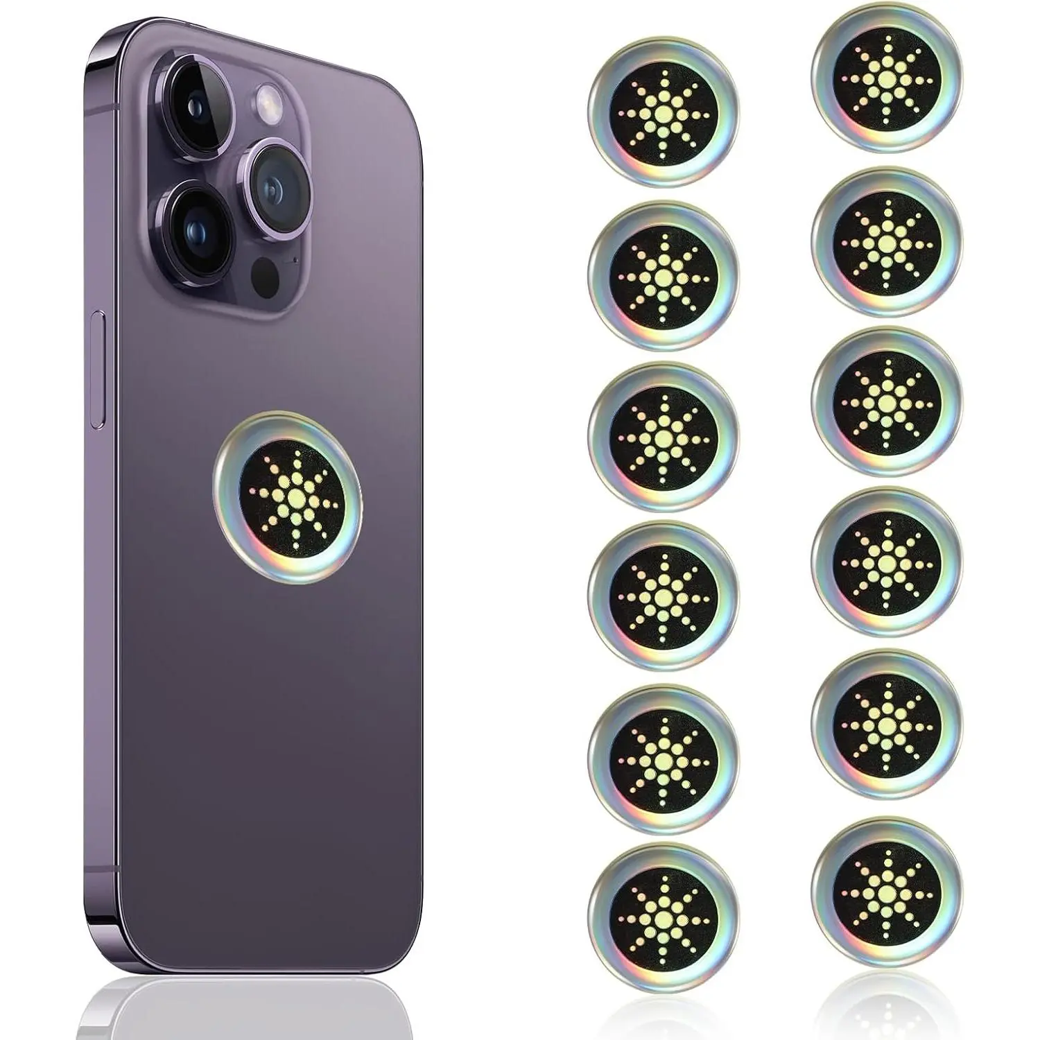 12 count  Phone Protection Stickers Neutralizers for  Phones/Tablets/Laptops/Computer/WiFi/Priner/TV  Devices Stickers ()