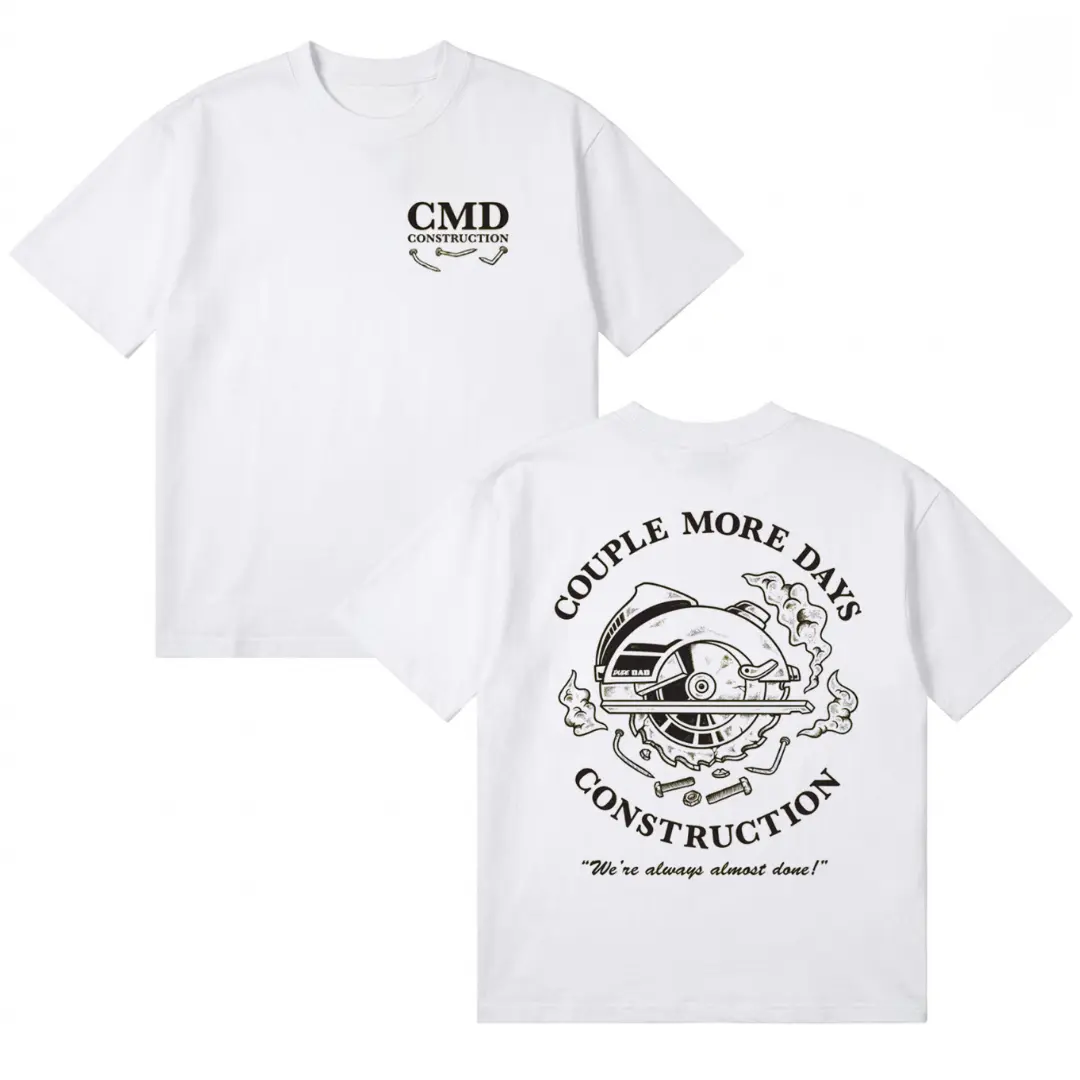 Couple More Days Construction T-Shirt – Funny Contractor Graphic Shirt, Builder Workwear Gift, Gift For Men