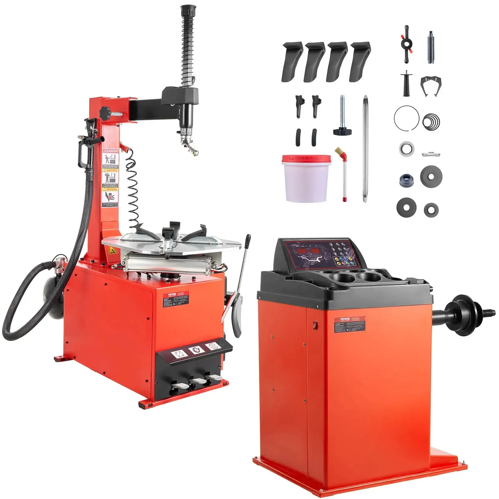 【Summerfinds】VEVOR Electric Tire Changer,18" SpindleDurable Tire Changer Tire Balancer with 1.5 HP MotorAccurate Tire Changer Tire Balancer with Auto Calibration ModeFIt for Sedans/SUVs/Pickup Trucks