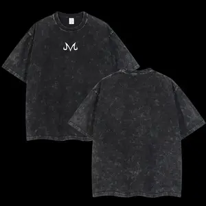Retro Vintage Limited MAJIN VEGETA M Anime Washed Tee Unisex Oversize Anime Manga Acid Washed Lightweight Cotton T-Shirt Gift For Anime Fan Clothing Menswear Soft Top Classic Oversized