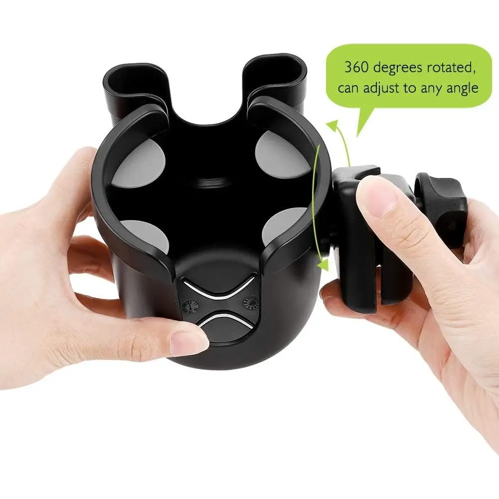 Stroller Cup Holder with Hook, Bike Cup Holder, Universal Cup Holder for Uppababy Nuna Doona Strollers, 2-in-1 Cup Phone Holder for Stroller Bike Wheelchair Walker Accessory Stroller Cup Holder with Hook, Bike Cup Holder, Universal Cup Holder for Uppababy Nuna Doona Strollers, 2-in-1 Cup Phone Holder for Stroller Bike Wheelchair Walker Accessory