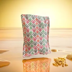 Organic Mustard Pillow / Small Pillow with Dhaka Cover / Tori ko Sirani