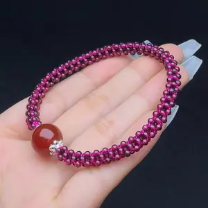 Wholesale 1pcs garnet bracelet Women's gift Birthday gift bangle bracelet