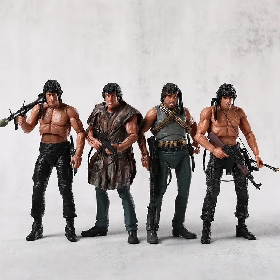 NECA Force Of Freedom Ultimate Rambo Collectible Action Figure Model Toy
