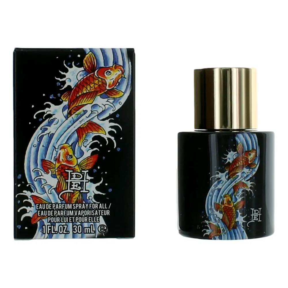 Unisex Ed Hardy Koi Wave Eau de Toilette Spray - 1 fl oz Beauty Products, Tattoo-Inspired Miniature Perfume Spray, Grapefruit & Tropical Fruits Notes, Vibrant Scent for Lasting Impression