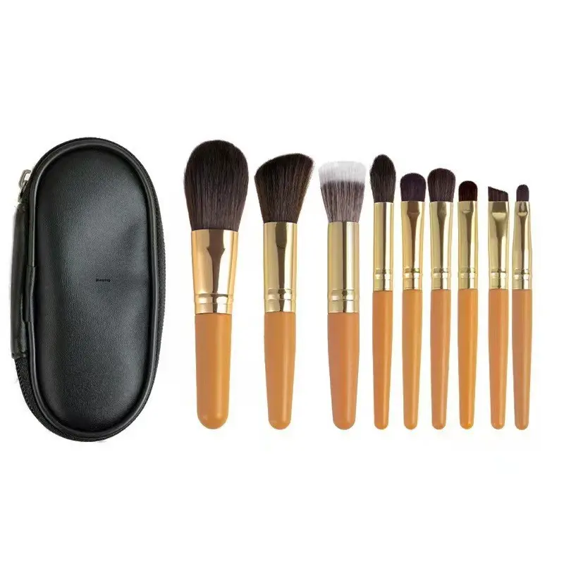 2026 New 9-Piece Mini Portable Makeup Brush Set, including a brush bag, eyeshadow brush, and eye makeup brush, small makeup brush set, Mother's Day gift selection