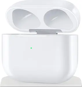 Wireless Charging Case Compatible with AirPods 3, Charger Case Replacement for AirPods 3rd Gen, with Bluetooth Pairing Sync Button, Earphones Not Included