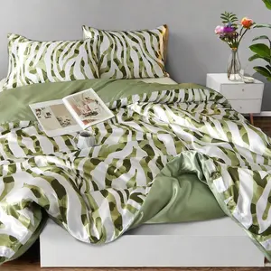 Leopard  Print Duvet Cover Set, 1 Count Duvet Cover & 2 Counts Pillowcase without Filler, Soft Comfortable Bedding Set for Home Bedroom