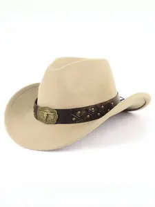 1 Piece Cowboy Hat for Women & Men - Western Cowboy Outfits for Cowboy Party, Music Festival, Beach, Country party, Bars, Bachelor Parties, Cosplay - Wide Brim Cowgirl Hat with Bling for Halloween, Christmas, New Year - Fedora Hat for Winter Outdoor Hats