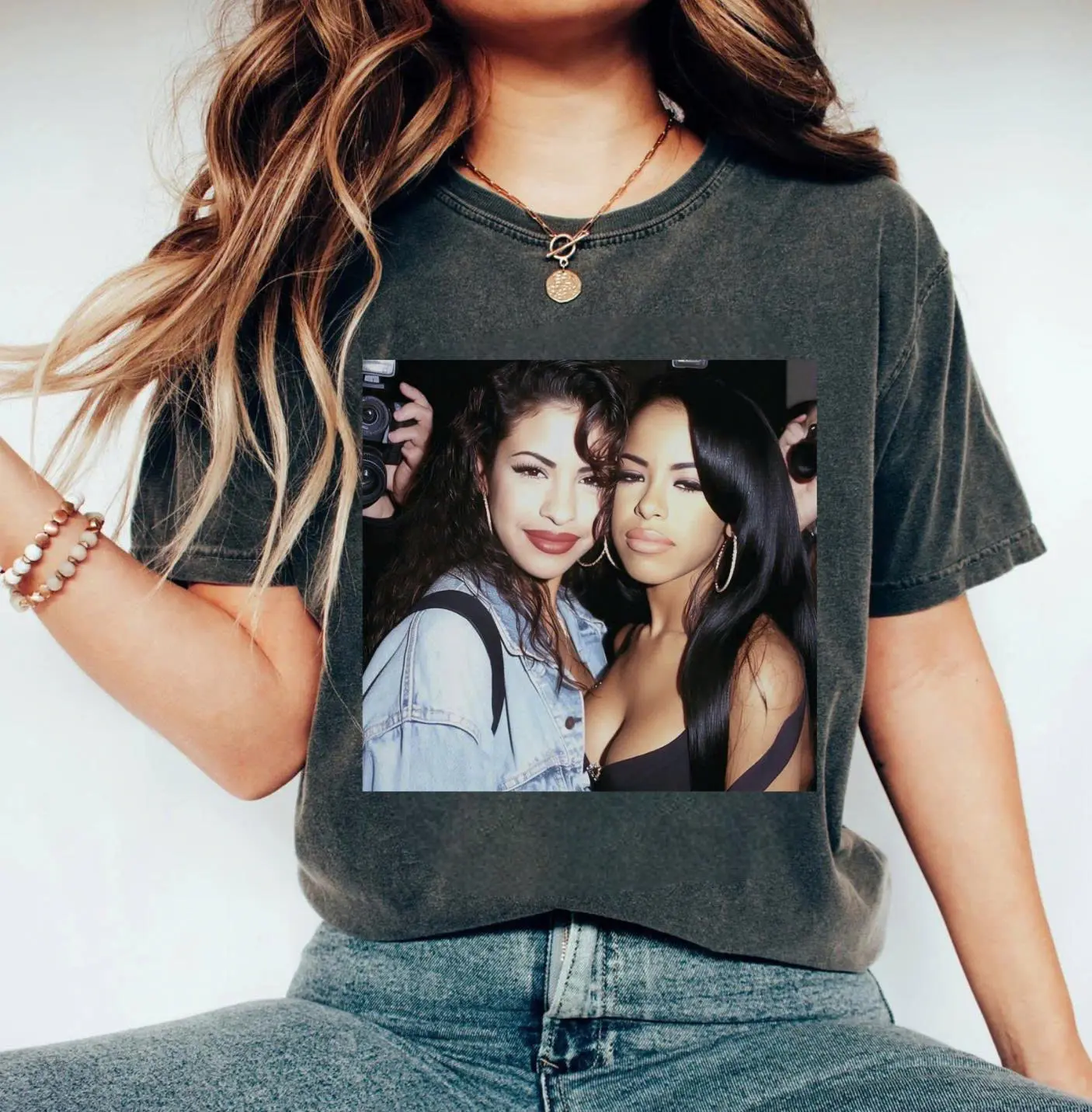 Selena Quintanilla And Aaliyah Dream Collab T-shirt, Selena Sweatshirt, Music Tee Gift For Fans, Country Music Top, Streetwear Unisex Tee