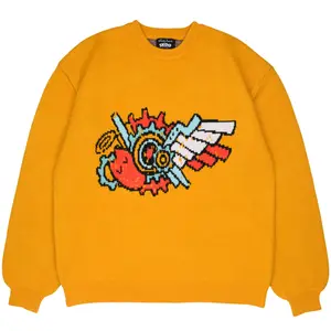 Steady Hands Reki Sk8board Knit Sweater Sk8 the Infinity Yellow Kyan Skate Skateboard