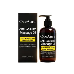 OCEAURA Anti-Cellulite Massage Oil Collagen Firming Wrinkle Reducing Brightening Body Massage Oil