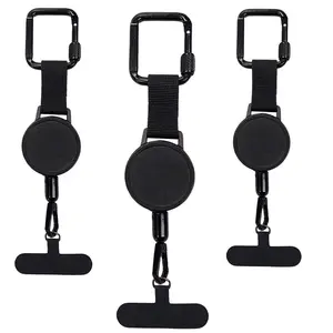 2-Piece Cool Wind Personalized Pull-Tab Round Expandable Steel Wire Rope, Anti-Loss Phone Pad, Outdoor Backpack Hanging Accessory